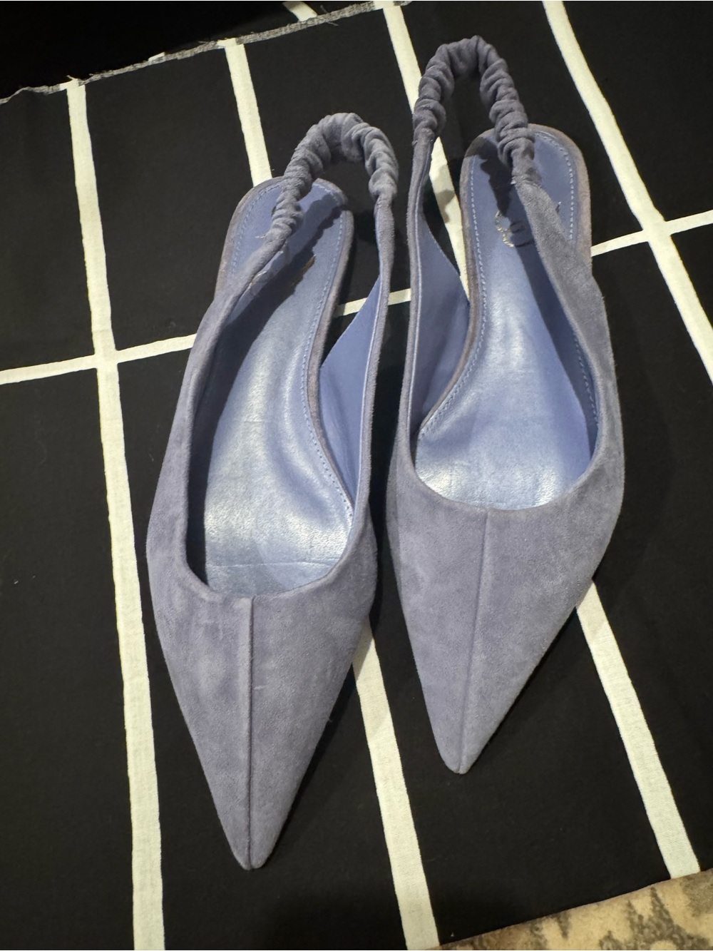 Sam Edelman Periwinkle/Dusty Lavender Suede Pointed Toe Slingback Flats Size 9